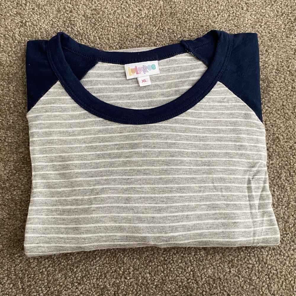 LuLaRoe baseball style t-shirt